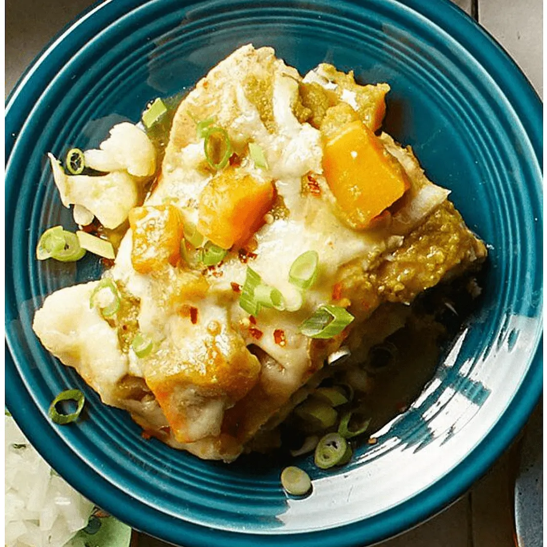 Butternut Squash & Cauliflower Enchiladas