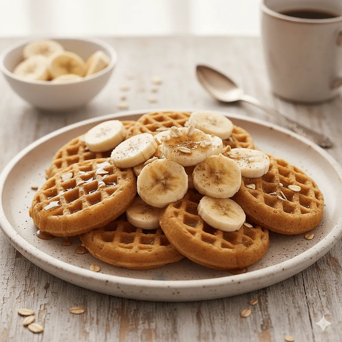Easy 3-Ingredient Style Healthy Banana Waffles (Gluten-Free)