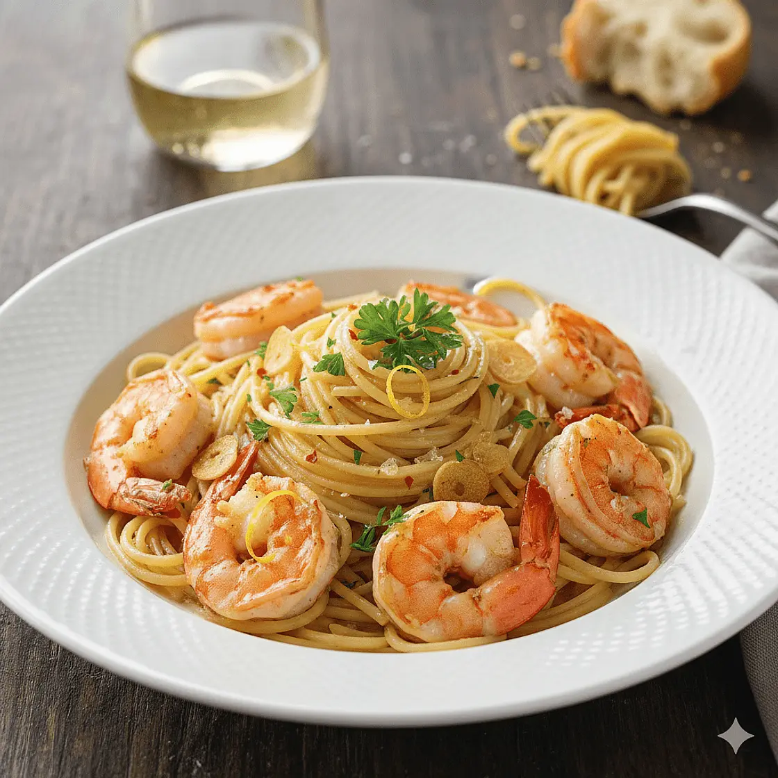 Shrimp Scampi with Angel Hair