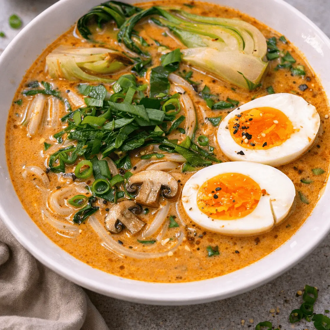 Ramen mit Gemüse und Udon-Nudeln