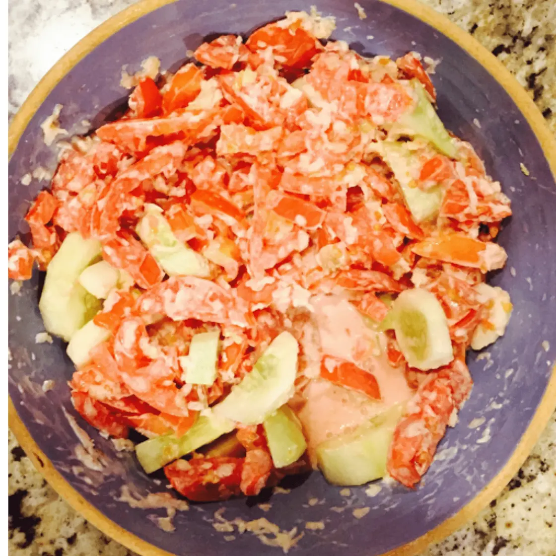 Probiotic Tomato Cucumber Salad