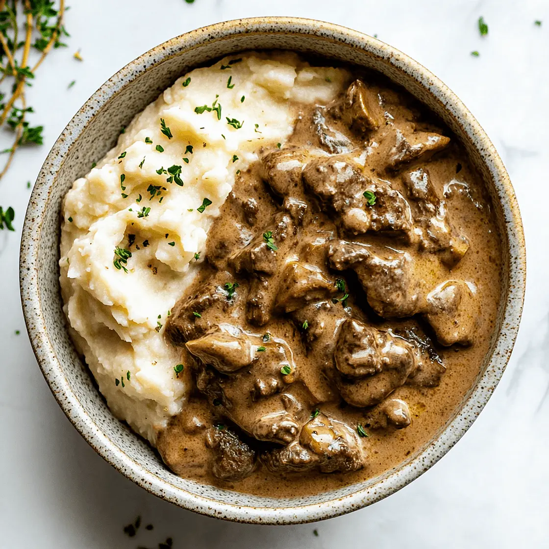 Keto Crockpot Beef Stroganoff
