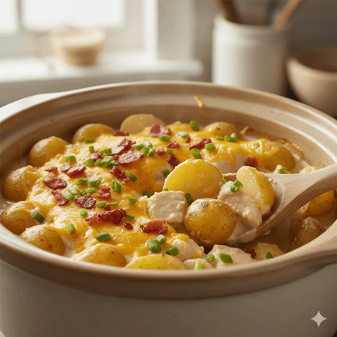 Slow Cooker Loaded Chicken & Potato