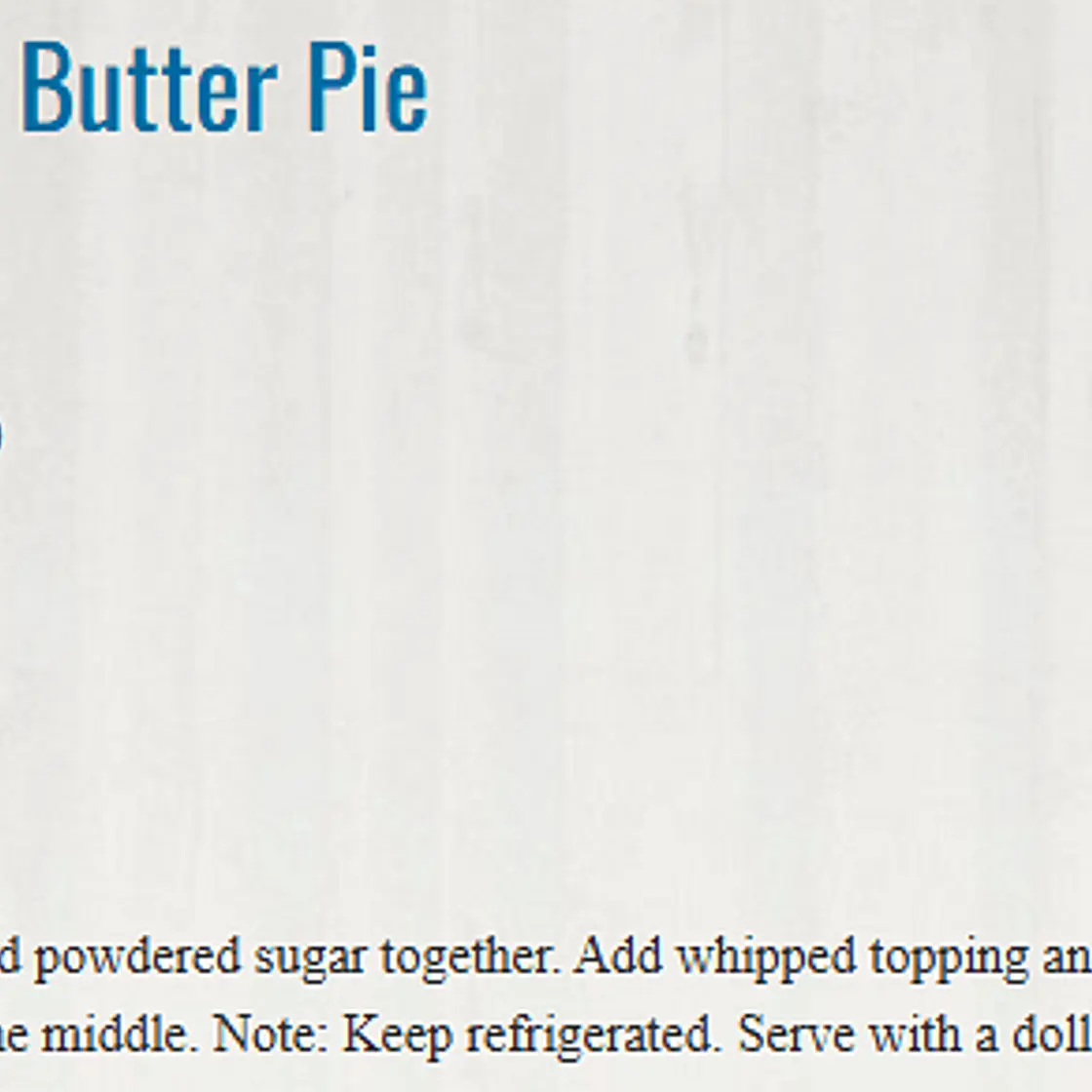 Chocolate Chip Peanut Butter Pie