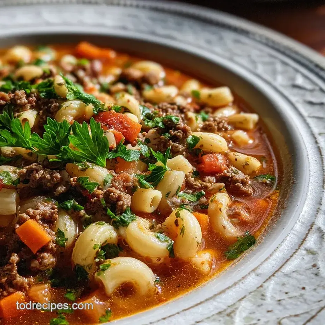 Olive Garden Pasta Fagioli Slow Cooker Recipe with Ground Beef