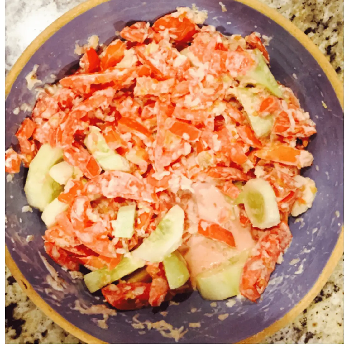 Probiotic Tomato Cucumber Salad