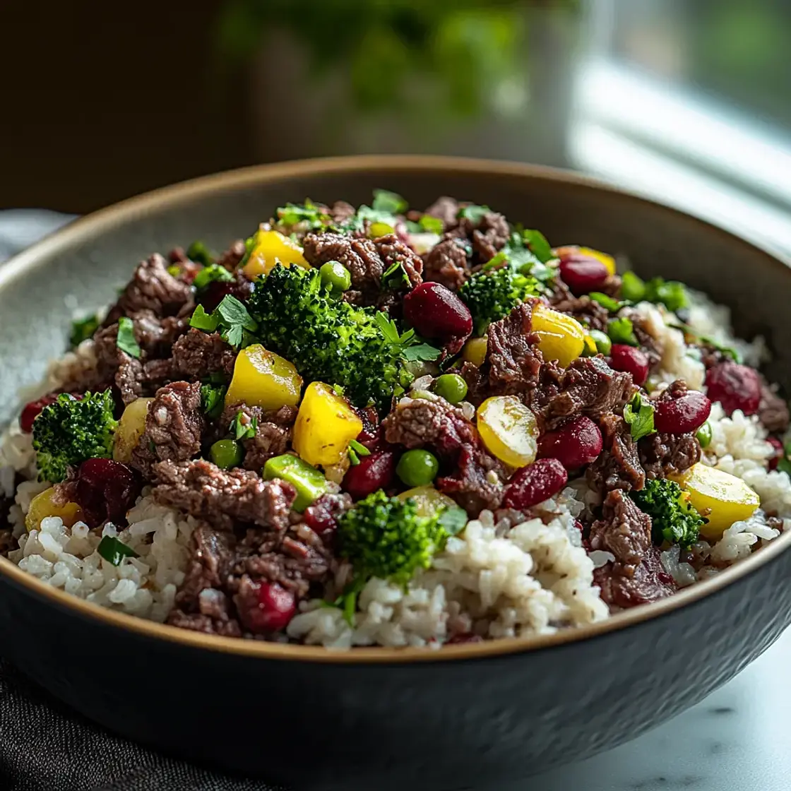 High Protein Beef and Rice Bowl Easy Weeknight Dinner
