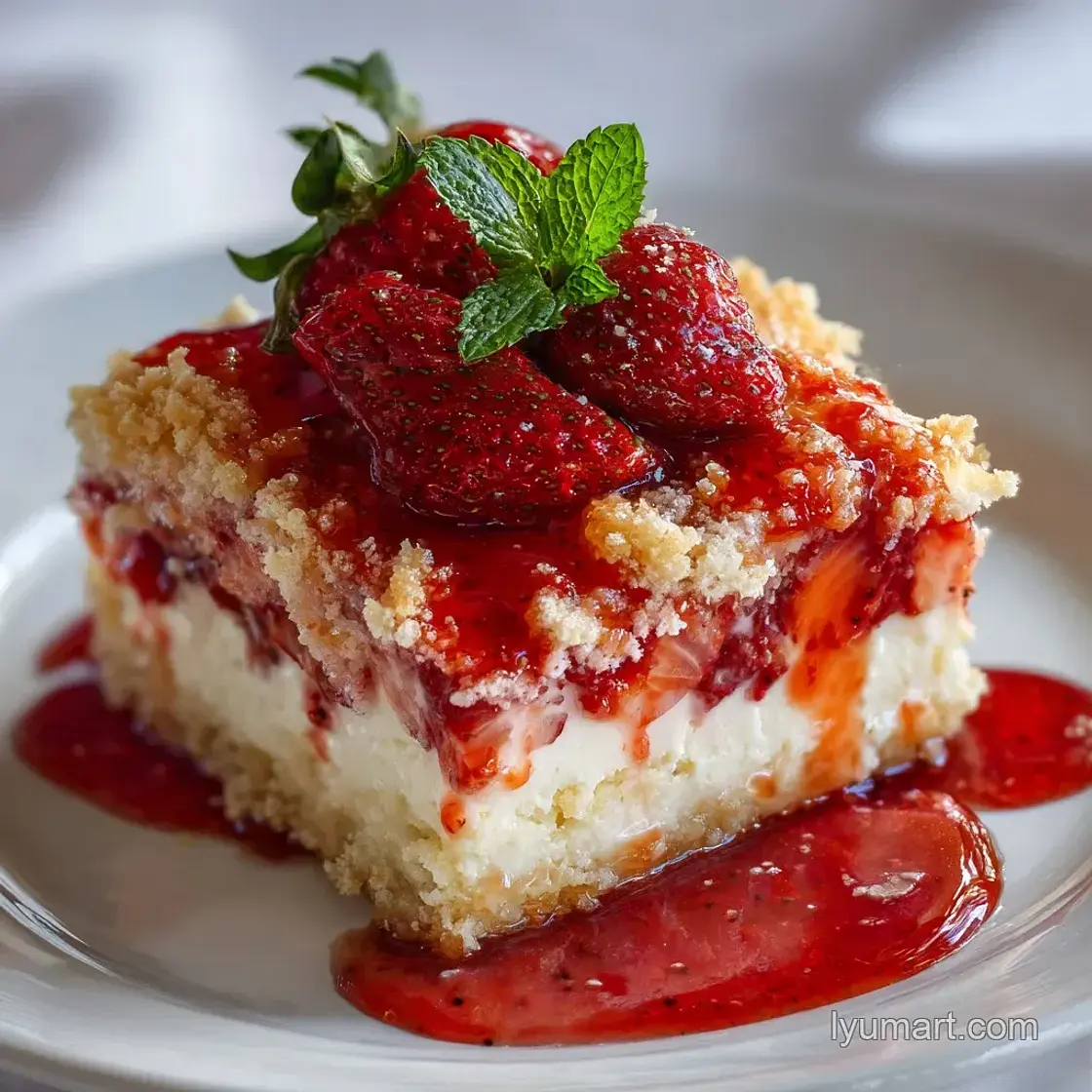 Strawberry Cheesecake Dump Cake