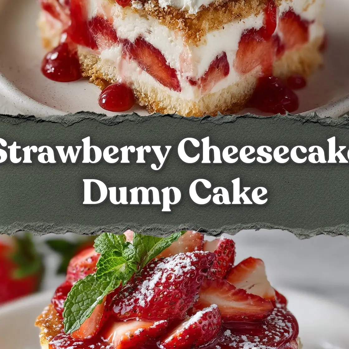 Strawberry Cheesecake Dump Cake