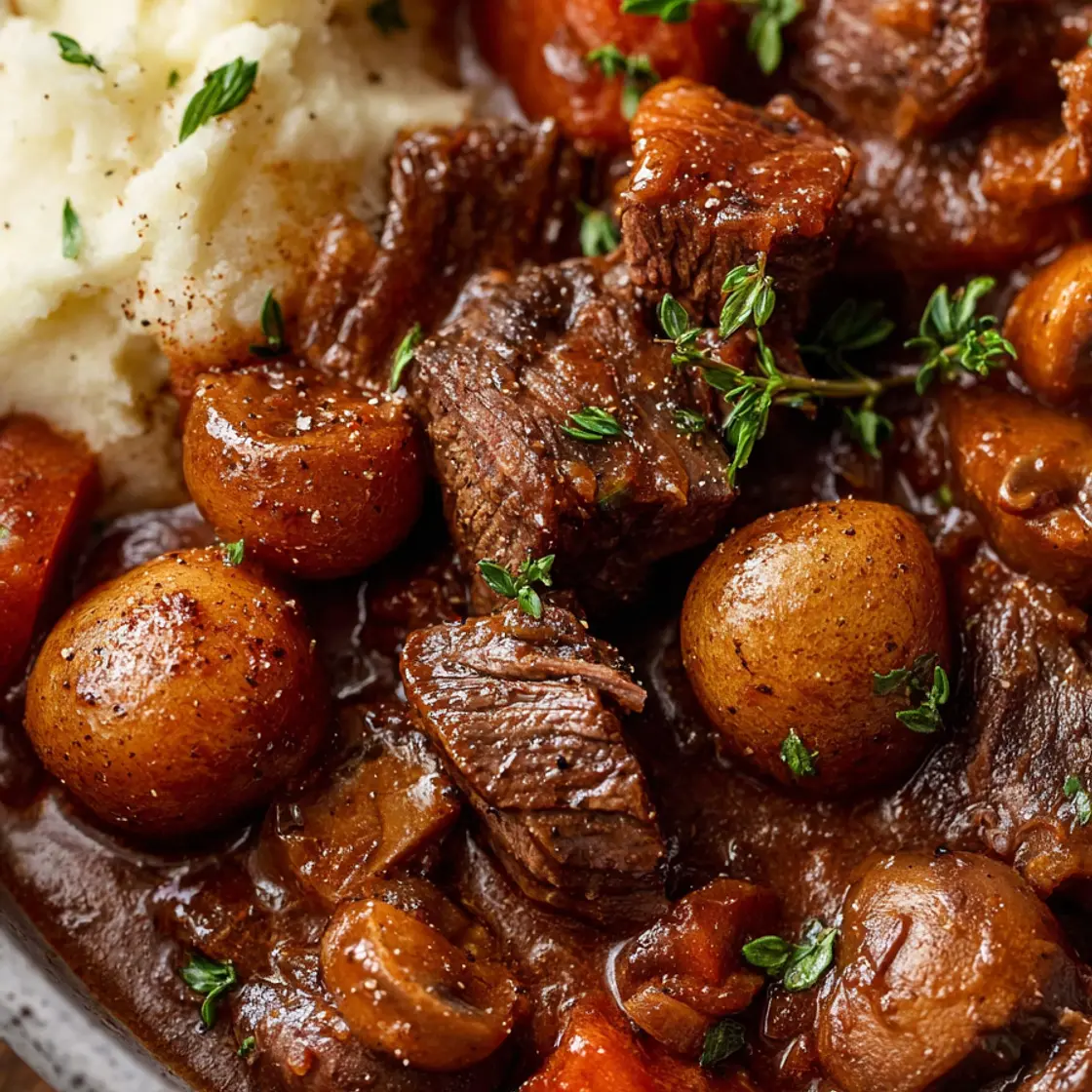 Slow Cooker Beef Bourguignon Recipe