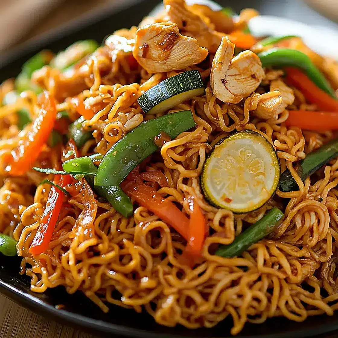 Chicken Vegetable Ramen Noodles Easy Weeknight Dinner
