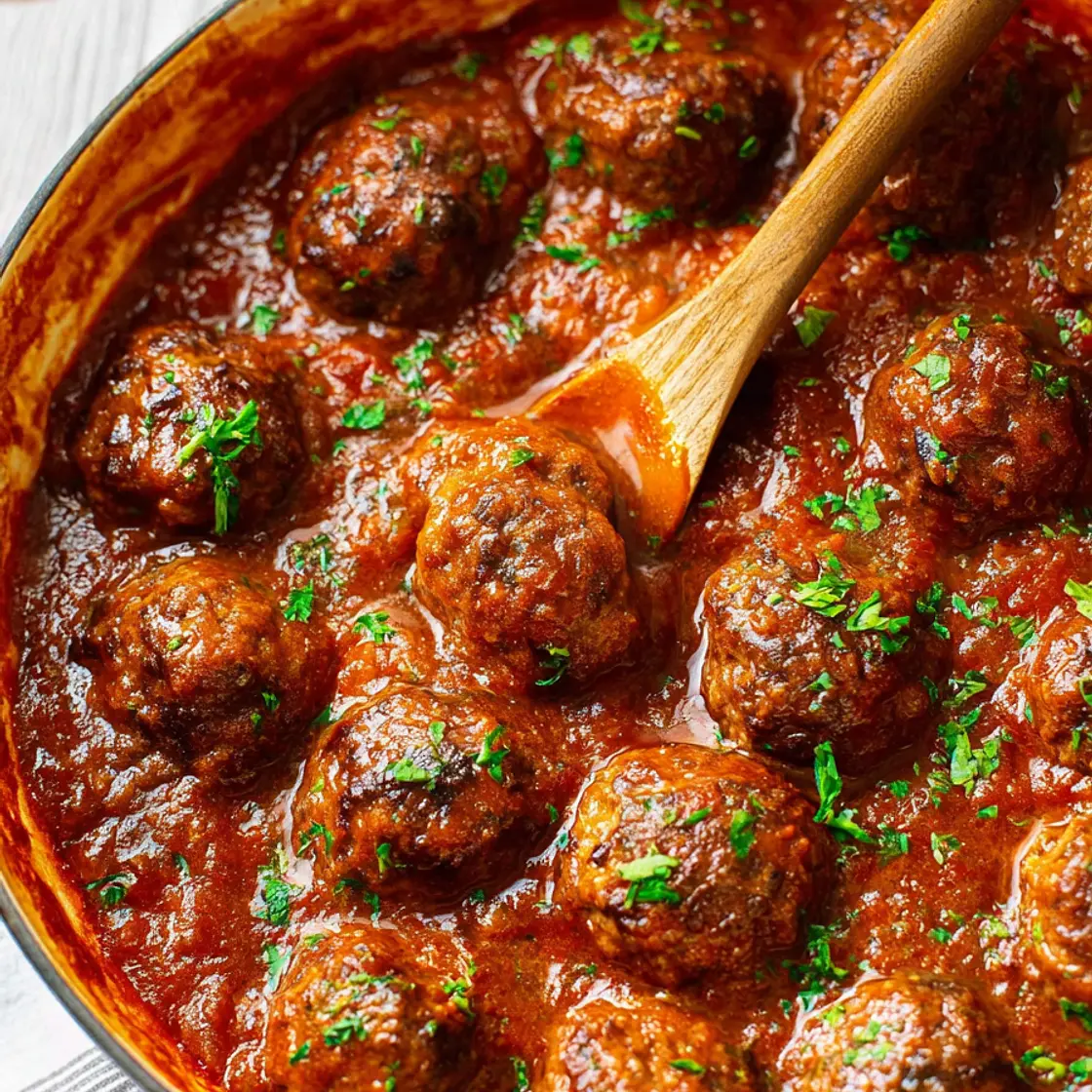 Greek Beef Meatballs in Tomato Sauce Recipe