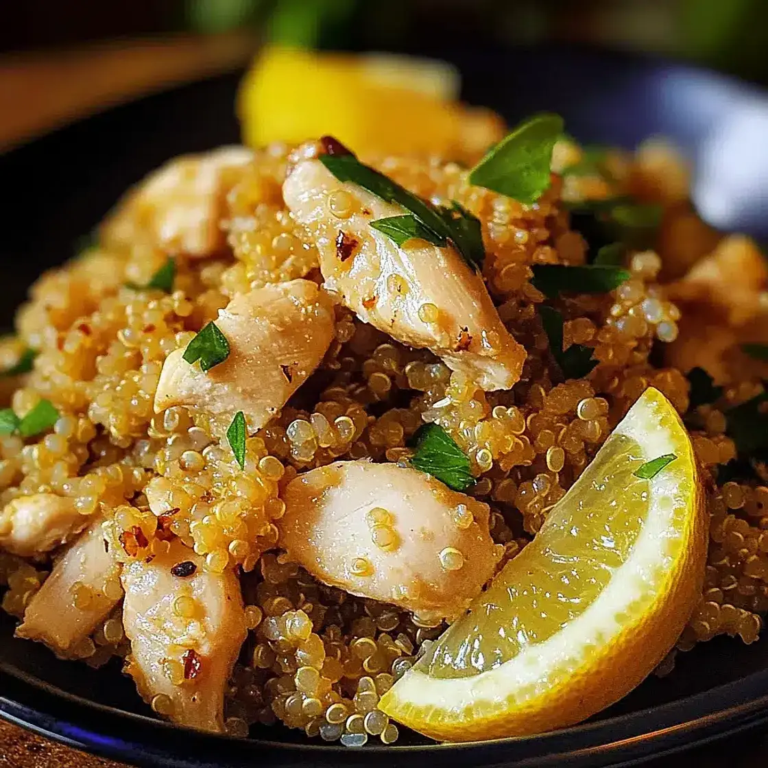 Garlic Lemon Chicken Quinoa Easy Weeknight Dinner