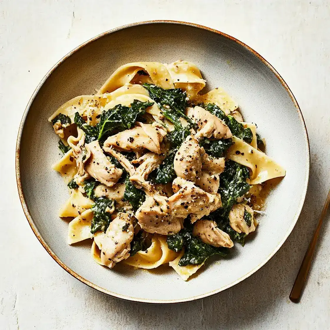 Rotisserie Chicken and Greens Pasta Easy Weeknight Meal
