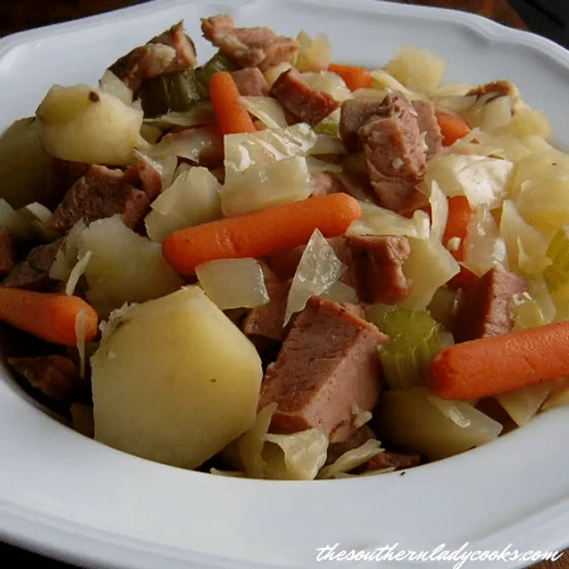 Crock Pot Cabbage and Ham
