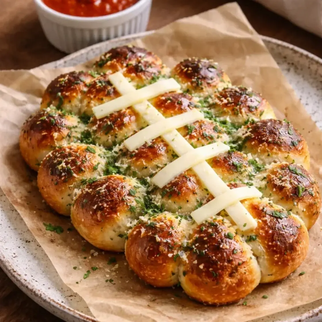 Cheesy Stuffed Garlic Bread Rolls