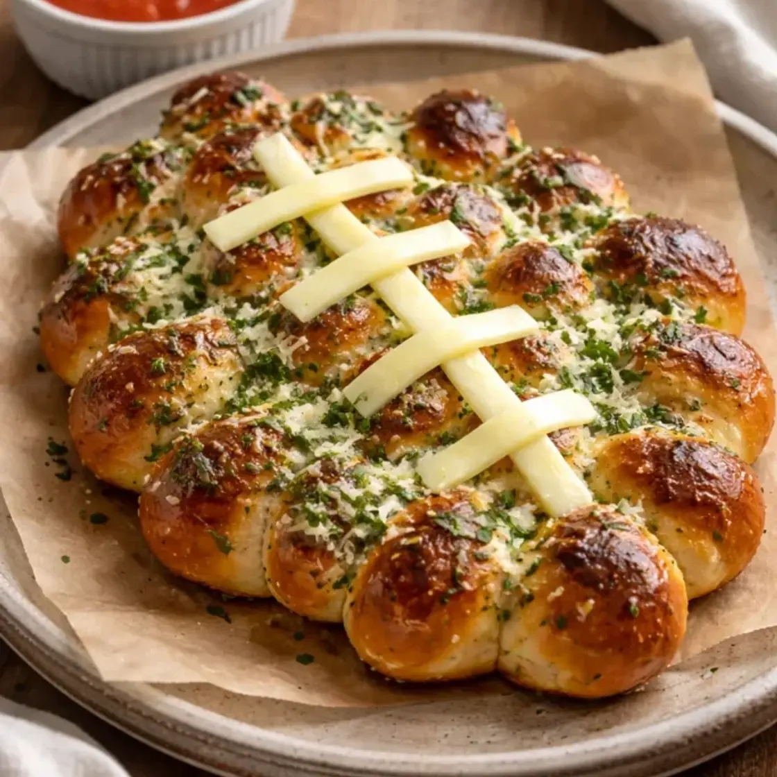 Cheesy Stuffed Garlic Bread Rolls