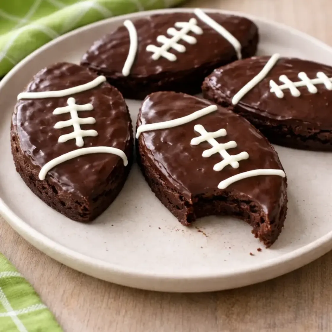 Fudgy Football Brownies