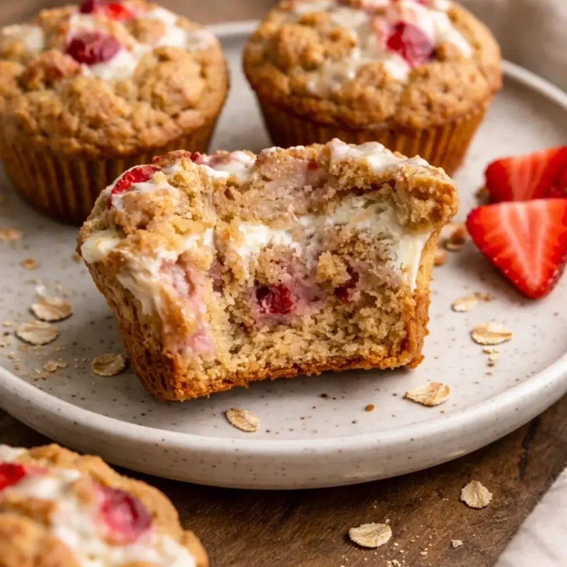 Vegan and Gluten-Free Strawberries and Cream Dream Muffins
