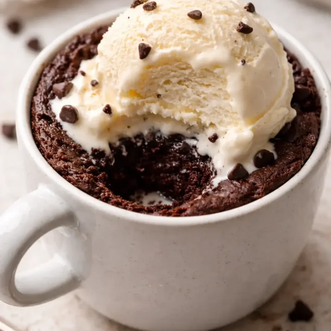 Easy Eggless Mug Brownie