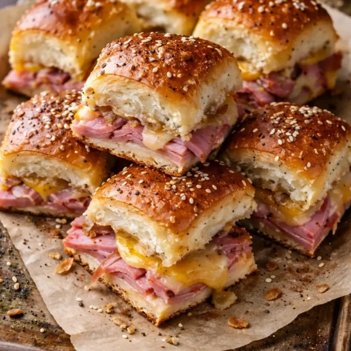 Easy Ham And Cheese Hawaiian Sliders