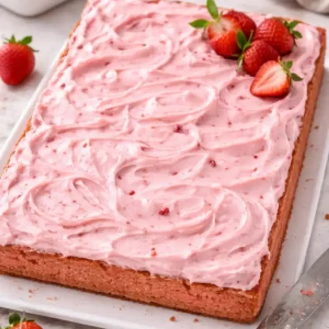 Best Strawberry Sheet Cake