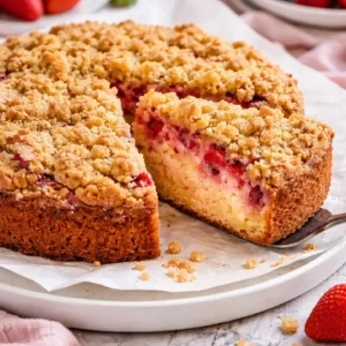Strawberry Crumble Cake