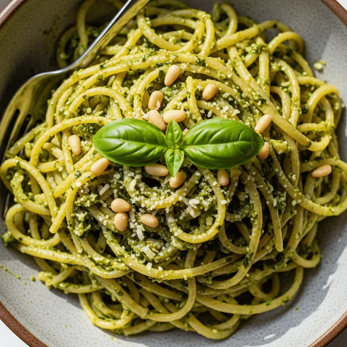 Pâtes au pesto sans FODMAP
