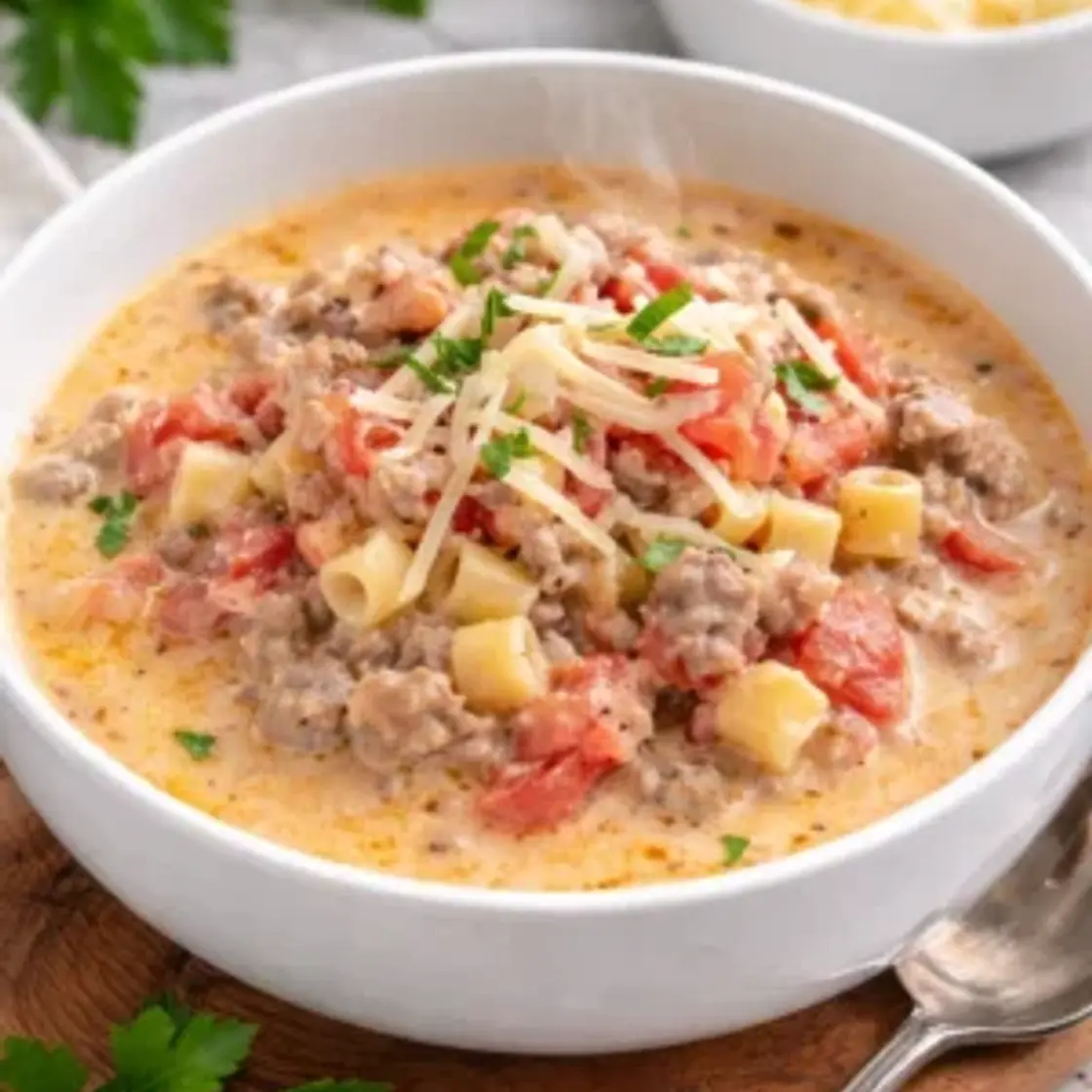Creamy Parmesan Italian Sausage Soup