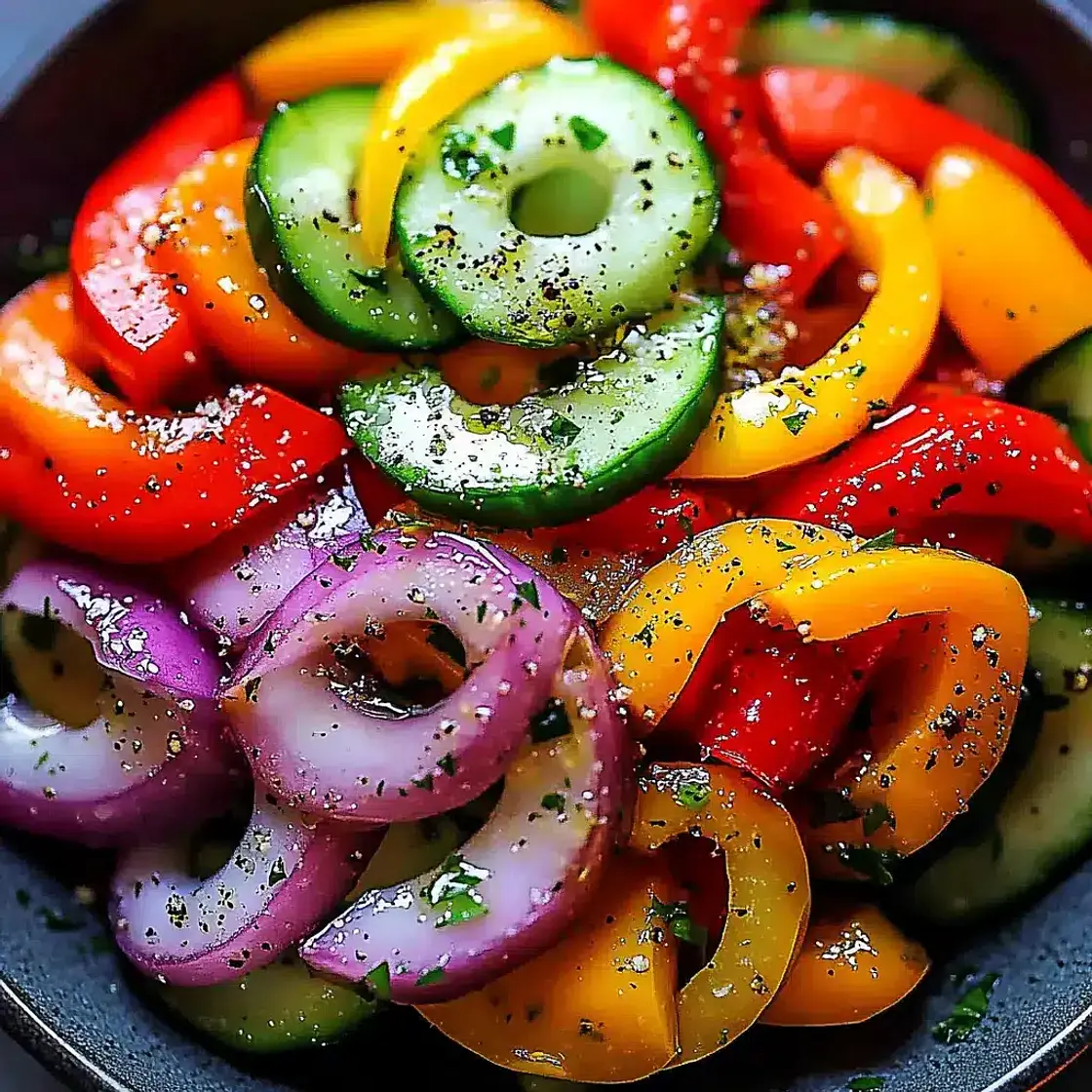 Cucumber Sweet Pepper Salad Easy Fresh Dinner
