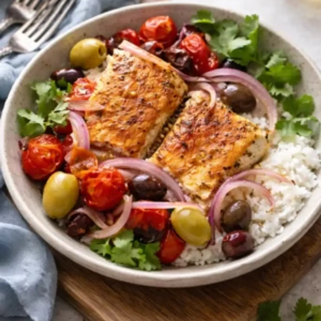 Easy Mediterranean Baked Fish