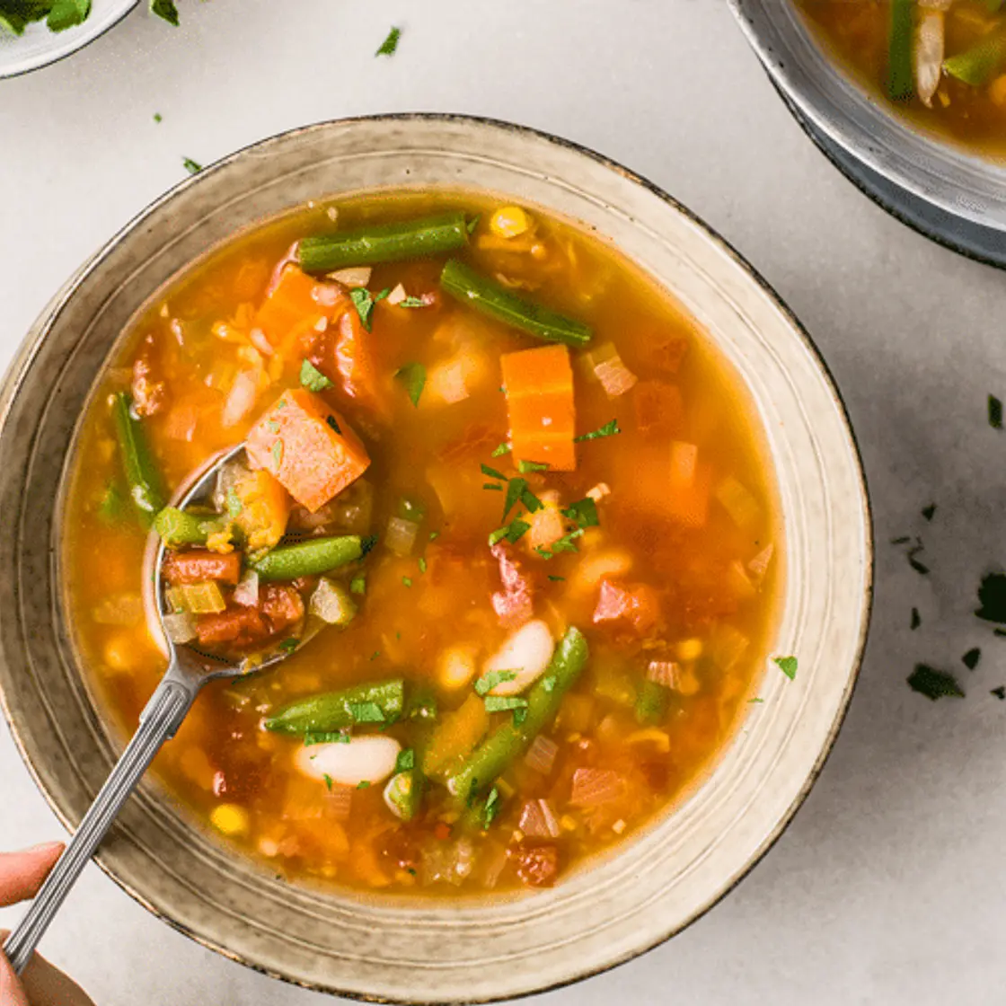 Slow Cooker Hearty Vegetable and Bean Soup