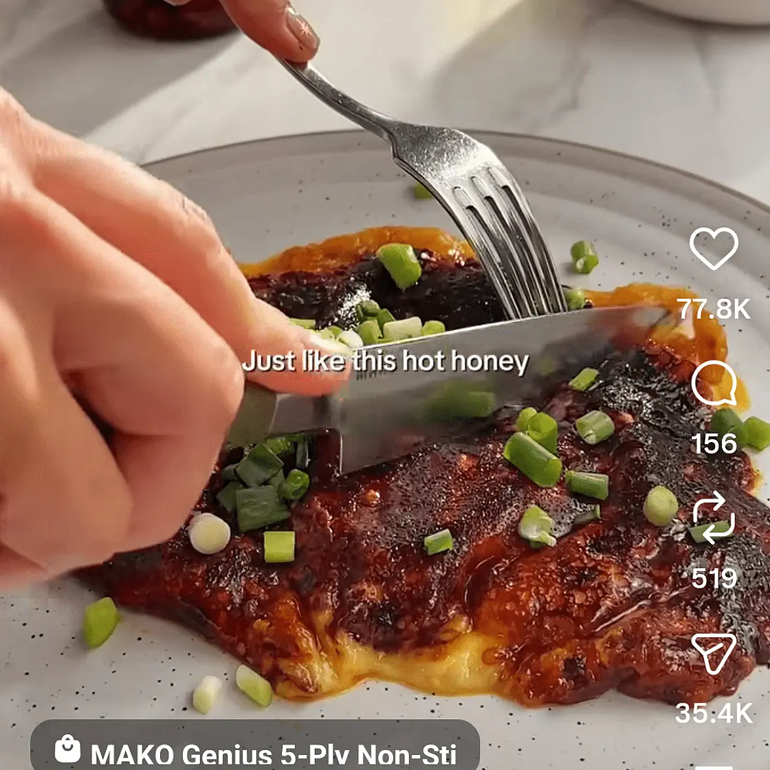 Hot honey cheese omelette