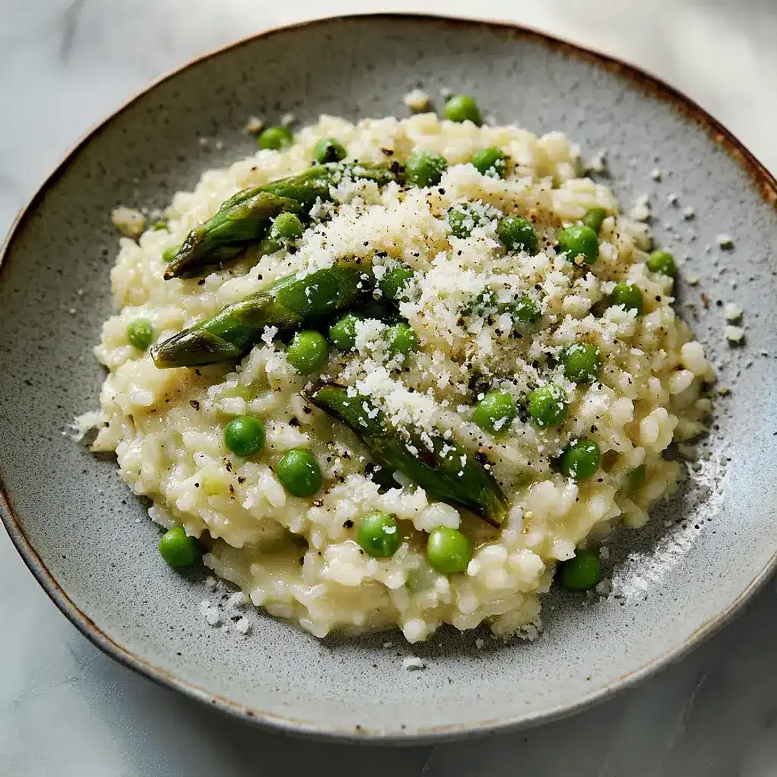 Risotto with Asparagus and Peas Easy Spring Dinner