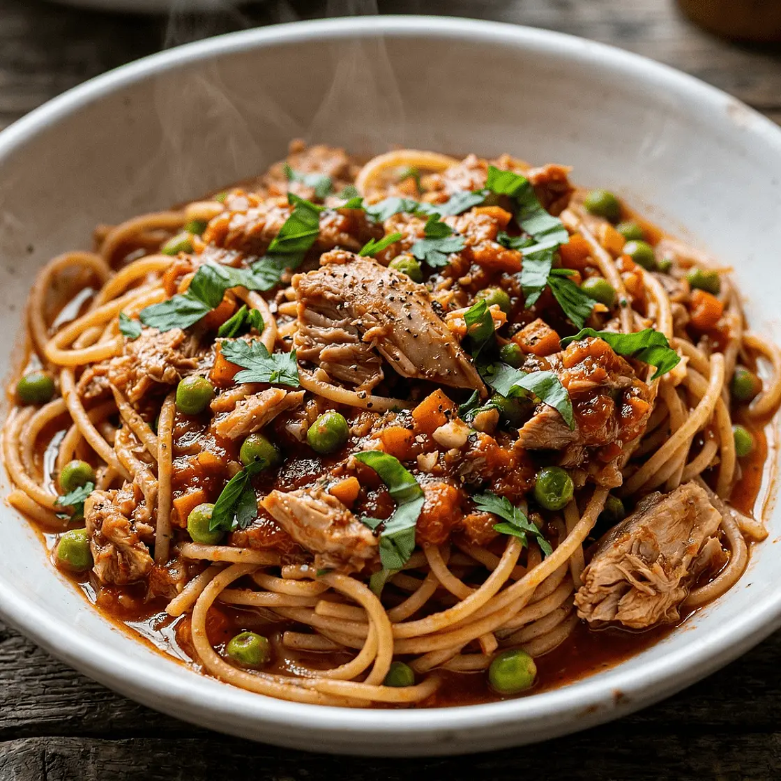 Maltese Rabbit Sauce Spaghetti (Għaġin bil-Fenek)