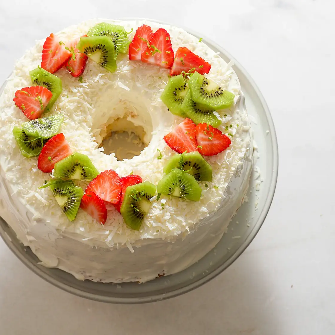 Key Lime Coconut Angel Cake