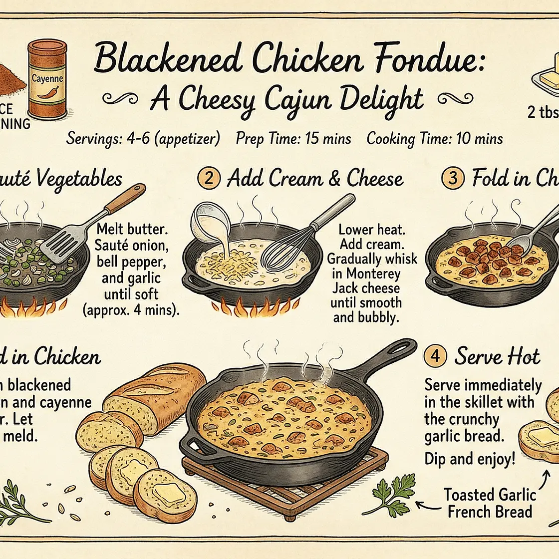 Blackened Chicken Fondue