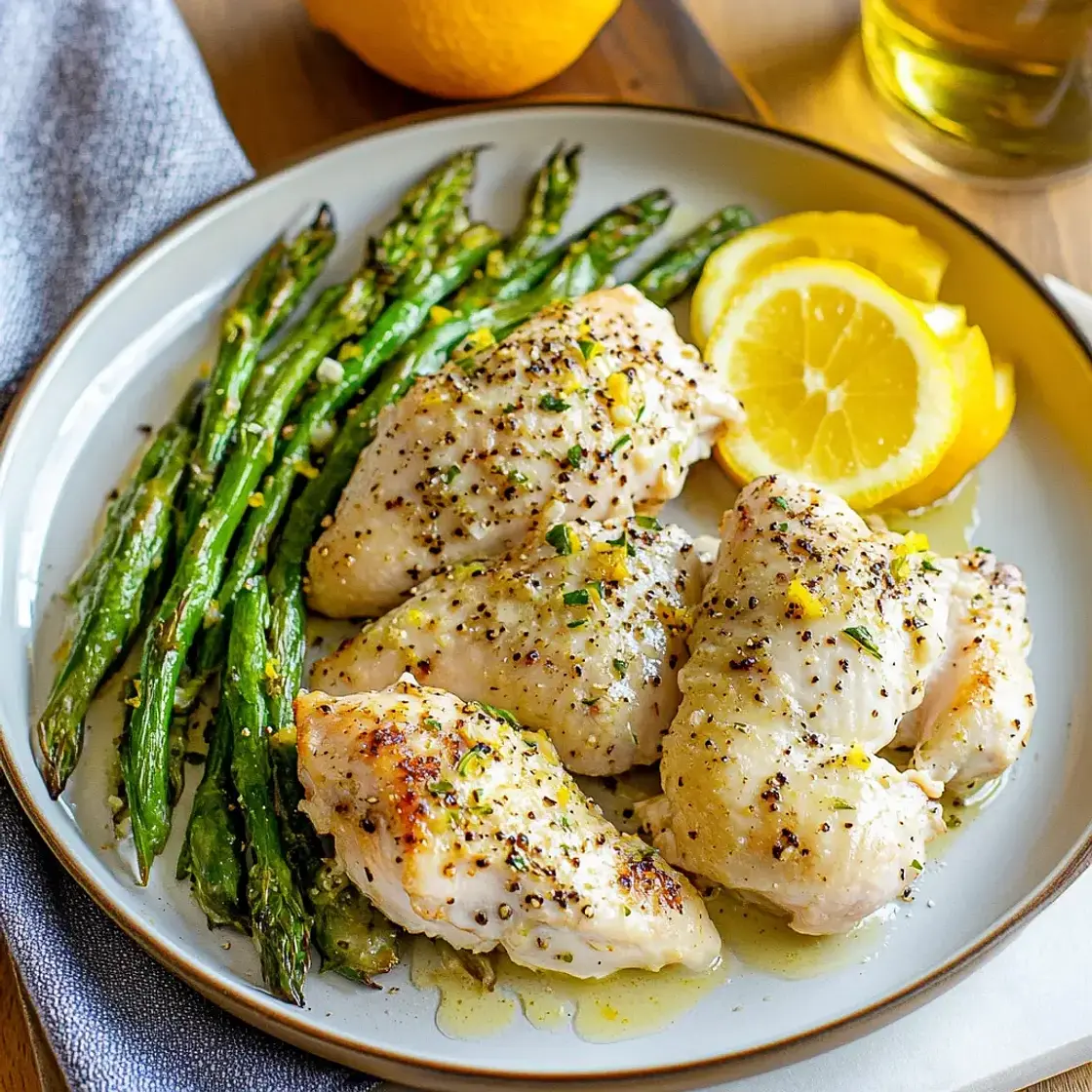 Sheet Pan Chicken Asparagus Lemon Easy Weeknight Dinner