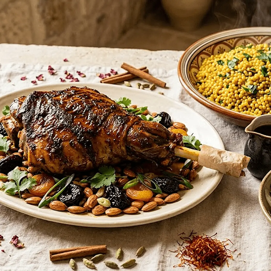 Mediterranean-Moroccan Lamb Leg