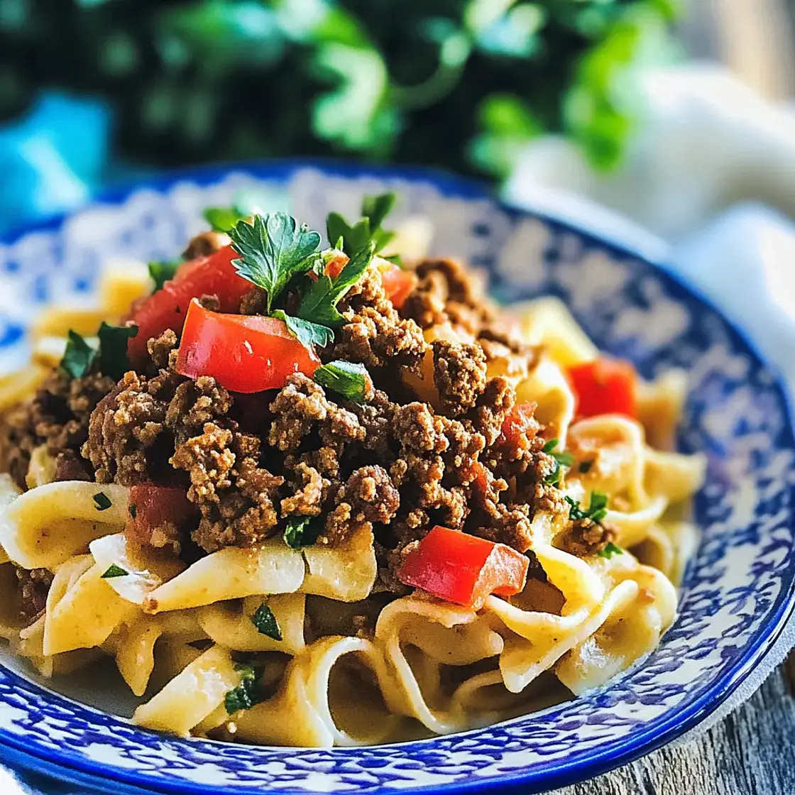 15 Minute Ground Beef Turkish Pasta Recipe Comforting Easy Win