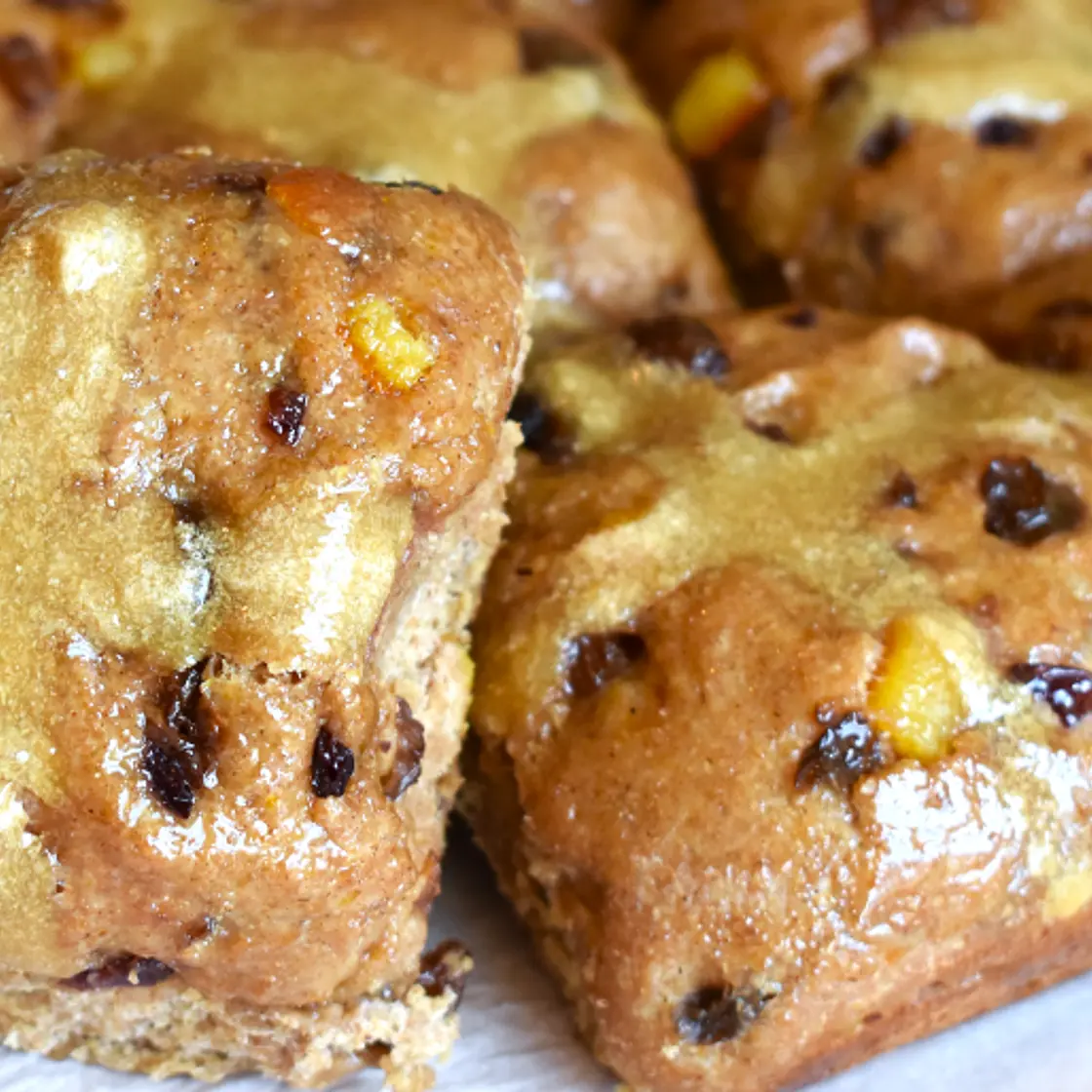 Sourdough Hot Cross Buns with Fresh Milled Flour