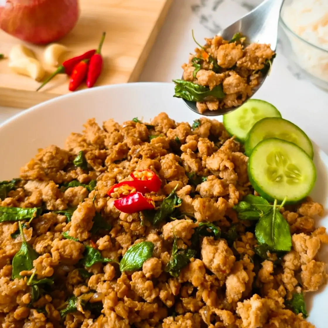 EASY Thai Stir Fry Recipe (Basil Chicken Style!)