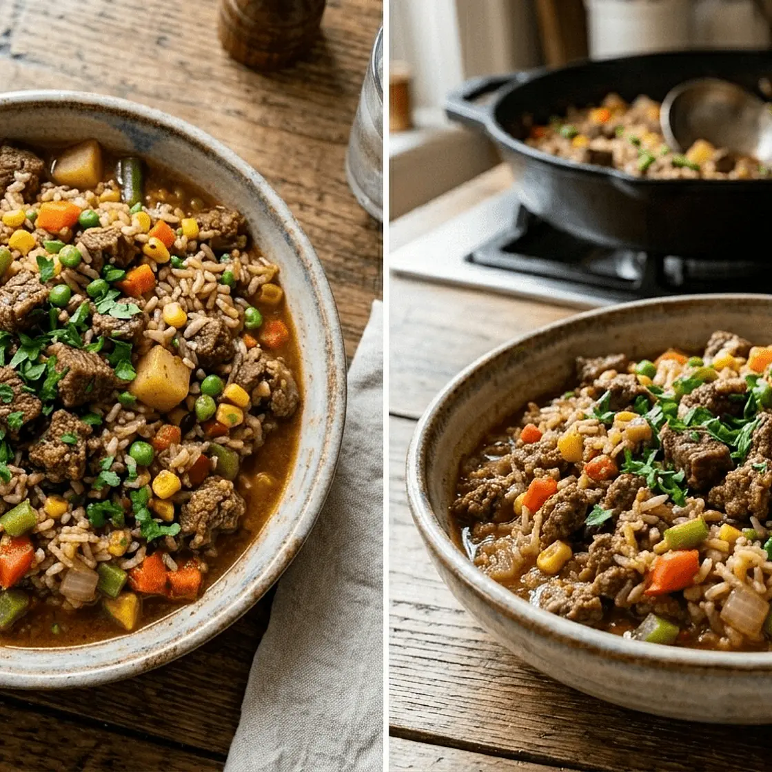 Beef, Potato, & Rice Savory Bowls