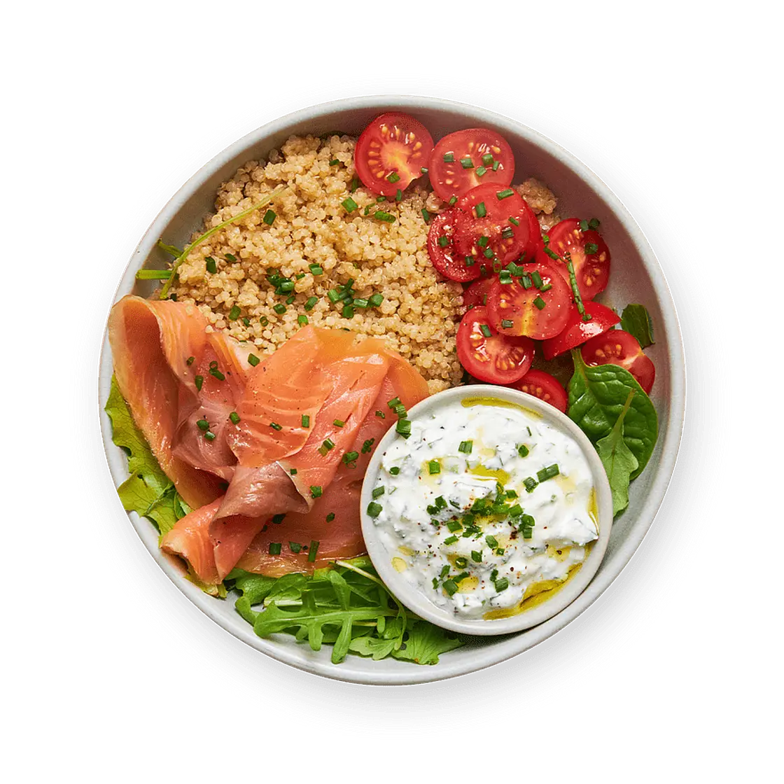 Bowl boulgour truite fumée