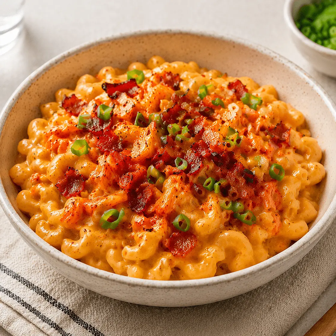 Creamy Kimchi Mayo Kraft Mac & Cheese