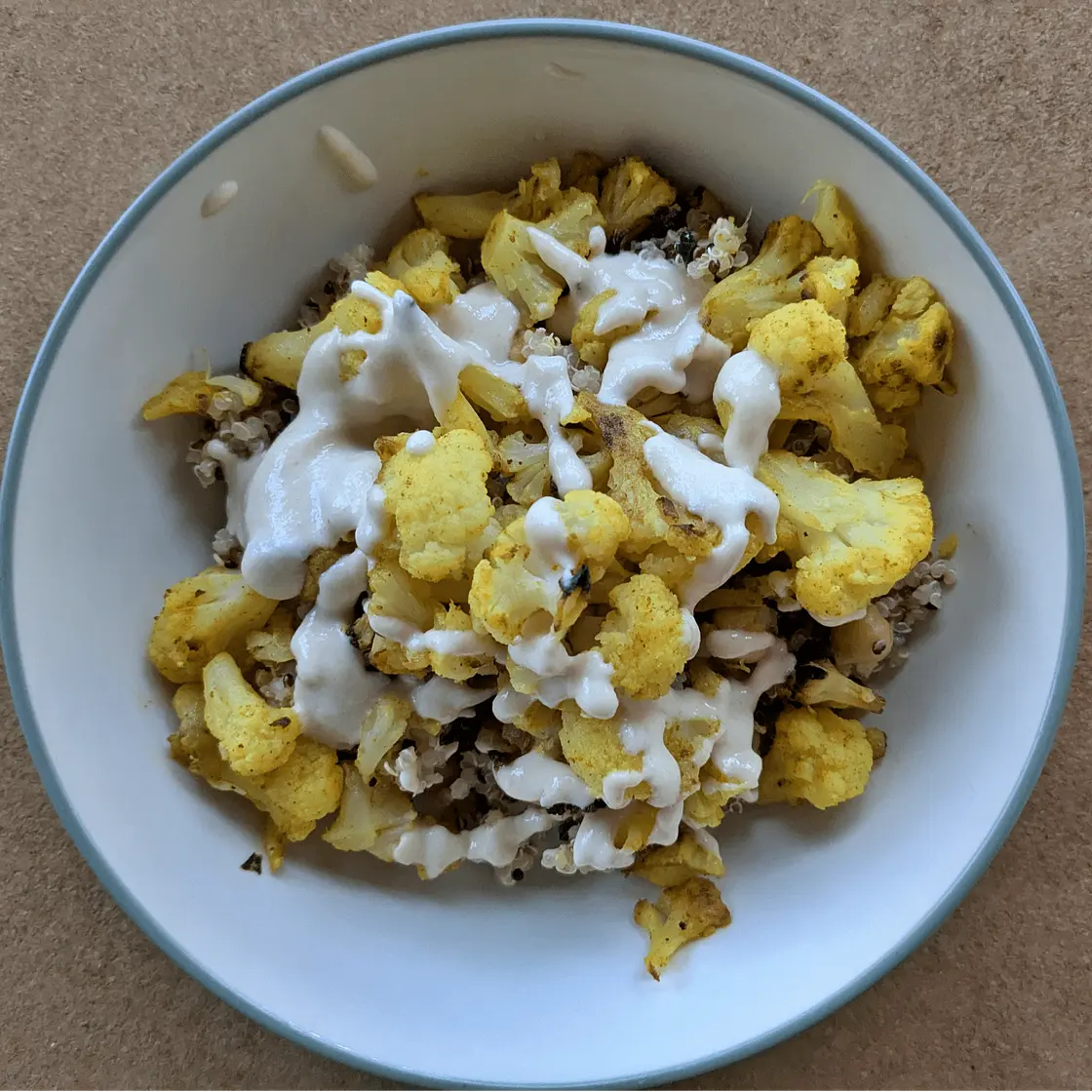 Curried Cauliflower Bowls With Tahini Sauce