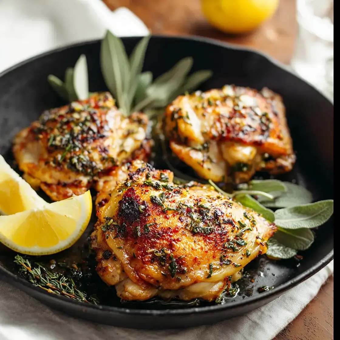 Lemon Herb Roasted Chicken Thighs Your New Favorite Cozy Easy Dinner