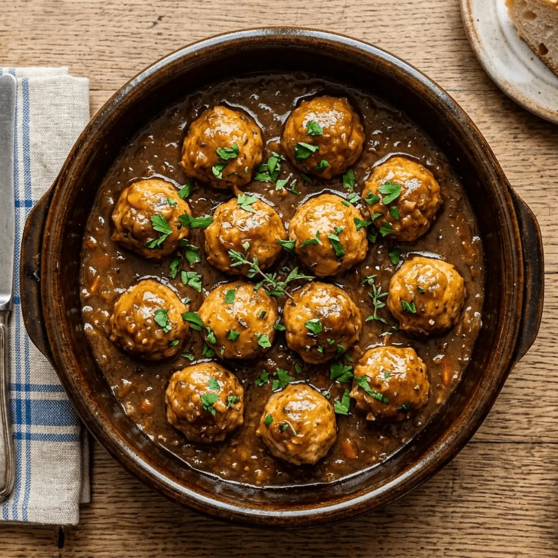 Albóndigas en Salsa Española (Sin Gluten y Ligeras)