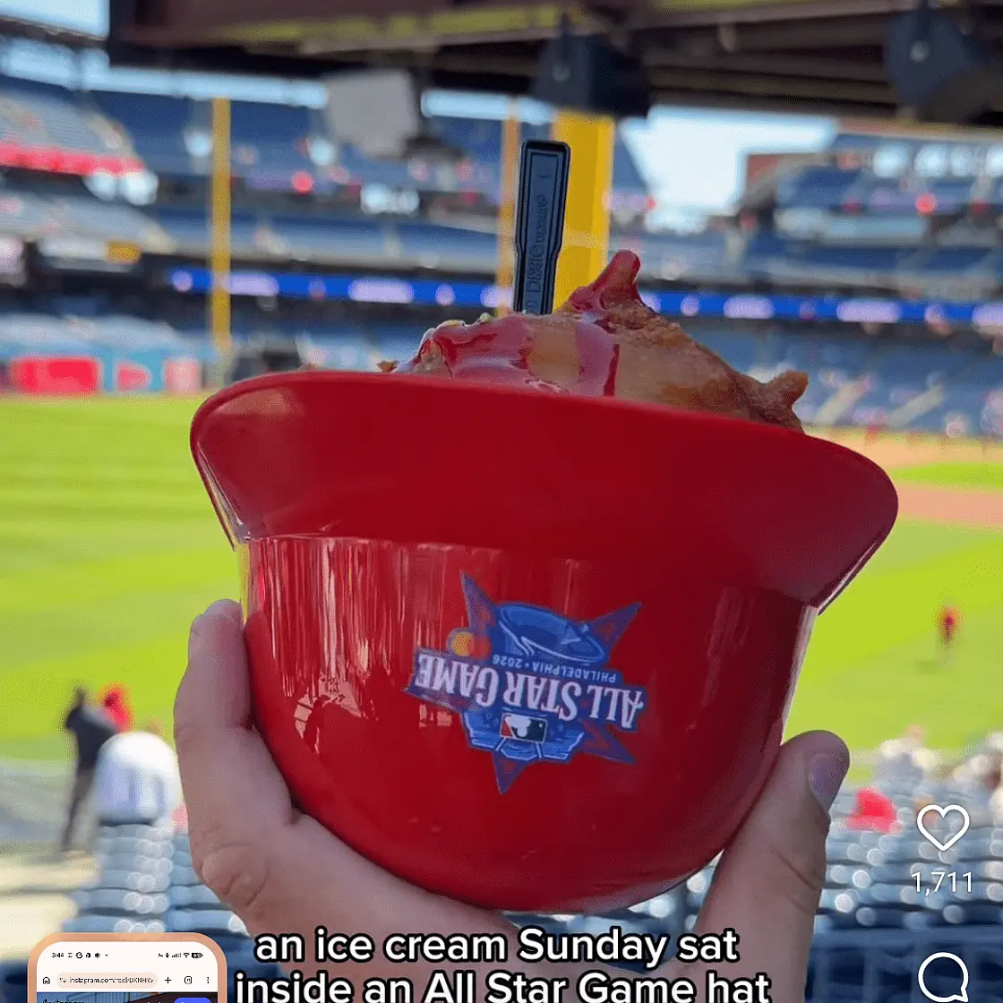 SCHWARBOMB SUNDAE - PHILADELPHIA PHILLIES DESSERT -