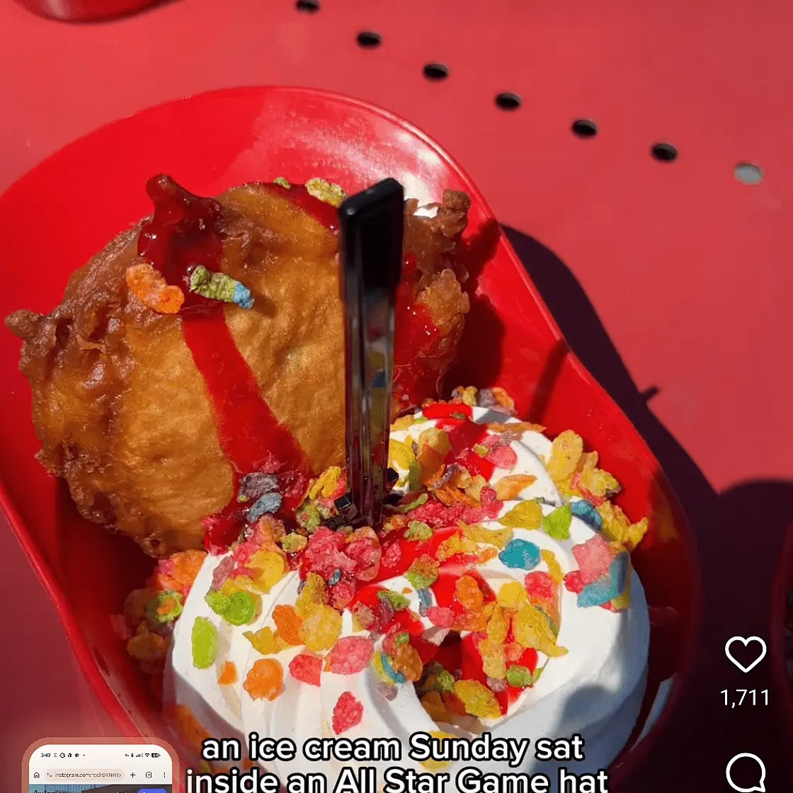 SCHWARBOMB SUNDAE - PHILADELPHIA PHILLIES DESSERT -